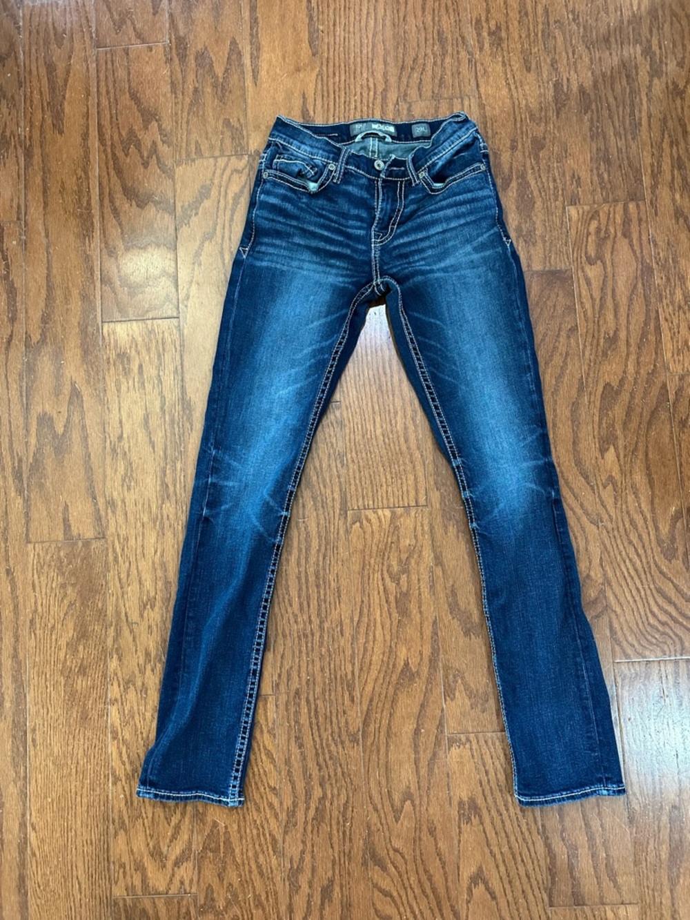 BKE ALEC Dark Blue Men's Straight Fit Jeans 29L